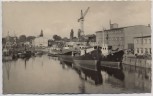 AK Foto Brandenburg an der Havel Hafen Schiffe und Kräne 1960