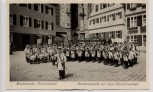 AK Foto Kinderzeche Dinkelsbühl Knabenkapelle vor dem Löwenbrunnen 1955