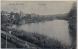 AK Gruss aus Strausberg Schwanensee 1908