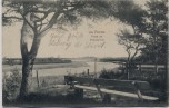 AK Ostseebad Prerow Partie am Prerowstrom mit Bank Darß 1912