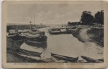 VERKAUFT !!!   AK Schmalleningken Smalininkai (Jurbarkas) Hafen mit Schiffen Memel von Tilsit nach Kowno Feldpost Ostpreußen Litauen 1915 RAR