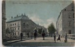 AK Borna Bahnhofstraße mit Ulanen Gasthaus Stadt Altenburg Feldpost 1915