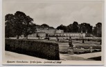 AK Foto Hannover Herrenhausen Großer Garten Luststück mit Schloß und Fahnen 1935