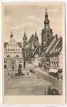 AK Eisleben Marktplatz mit Konsum 1957