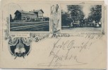 AK Gruss vom Bahnhof Malsfeld Bahnhofsrestauration Richardswäldchen 1901 RAR