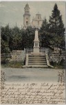 VERKAUFT !!!   AK Großmergthal Mařenice Kirche mit Denkmal 1866 Böhmen Tschechien 1904