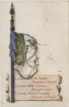 AK Custoza Patriotika Schlacht bei Custozza 1866 Fahne Italien 1936