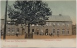 AK Gruss aus Schwarzenbek in Schleswig-Holstein Friedenseiche mit Schule 1910 RAR