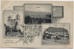 AK Gruss aus Lörrach Stetten Kirche Gasthaus zum Adler Ortsansicht 1909 RAR
