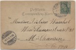 AK Gruss aus Dambach-la-Ville bei Schlettstadt Knabenschule Ober-Strasse Marktplatz Bas-Rhin Elsass Frankreich 1902 RAR