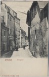 VERKAUFT !!!   AK Dresden Kanalgasse Korbwaren-Fabrik mit Menschen 1910 RAR