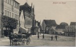 VERKAUFT !!!   AK Bergen auf Rügen Ortsansicht mit Pferdekutsche Kinder 1910 RAR