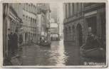VERKAUFT !!!   AK Foto Köln Grosse Witschgasse Hochwasser Boote Menschen 1920 RAR