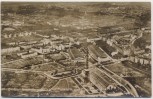 AK Foto Berlin Ausstellungshallen mit Funkturm vom Flugzeug aus 1930