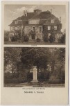 VERKAUFT !!!   AK Schebitz Szewce bei Breslau Wrocław Schloß Kriegerdenkmal und Kirche Schlesien Polen 1932 RAR