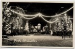 AK Foto Villingen Schwarzwald Frohe Weihnachten Bickenstrasse Bickentor Rhein-Main Bank 1950