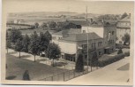 AK Foto Glauchau Sportpark mit Fahnen 1950