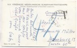 AK Foto MS Rijnkerk N. V. Vereenigde Nederlandsche Scheepvaartmaattschappij Schiffspost 1961