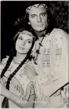 VERKAUFT !!!  AK Foto Karin Dor Pierre Brice Winnetou 2 1964