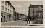 AK Foto Burg bei Magdeburg Adolf-Hitler-Straße Menschen Litfaßsäule 1940 RAR