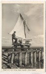Ak Foto Segel-Lore nach Hallig Oland Kapitän Tante Magda Nordsee 1950