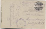 AK Homberg am Rhein Evang. Gemeindehaus Duisburg Feldpost 1916 RAR