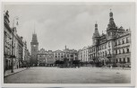 AK Foto Pardubice Pardubitz Marktplatz mit Brunnen Böhmen Tschechien 1939