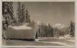 VERKAUFT !!!   AK Foto Hirschegg bei Mittelberg (Vorarlberg) Sporthotel Auenhütte im Winter Kleinwalsertal Österreich 1935