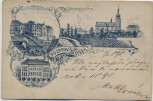 AK Vorläufer Lysá nad Labem Lissa an der Elbe Schule Kirche Böhmen Tschechien 1897 RAR