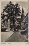 VERKAUFT !!!   AK Foto Legnica Liegnitz Ring mit Autos Schlesien Polen 1942