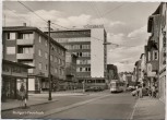 AK Foto Stuttgart Feuerbach Ortsansicht Volksbank Straßenbahn Autos 1960 RAR