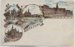 AK Gruss aus Breslau Wrocław Rathaus Dom Kreuzkirche Schlesien Polen 1900
