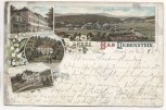 AK Litho Gruss aus Bad Liebenstein mit Zug und Villa 1897