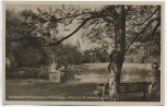 AK Foto Nordseebad Wilhelmshaven Parkanlagen Blick zur St. Willehad-Kirche 1930