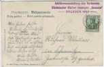 AK Gruss aus Dresden Königl. Schloss König Friedrich August III. Wappen 1907