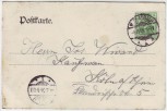 AK Gruss aus Mönchengladbach Kaiser Friedrich-Halle mit Standbild 1904