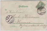 Präge-AK Litho Gruss aus ... Kleeblatt Hände reichend 1901