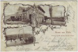 AK Gruss aus Kölln Etablissement Waldesruh H. Meyn bei Elmshorn 1900 RAR
