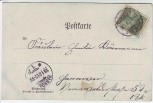 Künstler-AK Gruss aus ... Mann und Frau Jugendstil 1901