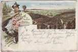 Litho Hamburg Harburg Hausbruch Gruss aus der Sennhütte 1900
