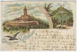 Litho AK Gruss vom Kyffhäuser Denkmal Rothenburg bei Bad Frankenhausen 1898
