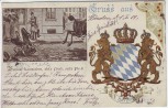 AK Gruss aus Bayern mit Wappen 1901