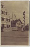 AK Foto Unterammergau Kriegerdenkmal Bäckerei Fahne 1930 RAR