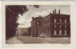 AK Hof an der Saale Hauptbahnhof mit Autos 1920