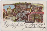 AK Litho Hannover Gruss aus der Domschenke Grupenstrasse 19 1901 RAR