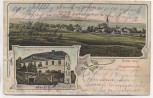 AK Litho Gruss aus Pilgramsreuth b. Rehau Totalansicht mit Benkers Gasthof 1909 RAR