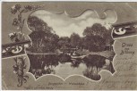 AK Passepartout Gruss aus Bitburg Burgweiher Waisenhaus 1902 RAR