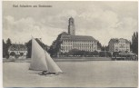 AK Bad Schachen am Bodensee mit Schiff Lindau Bayern Feldpost 1915