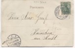 AK Freiberg Schwedendenkmal mit Peterstrasse Sachsen 1901