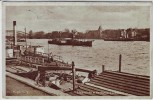 AK Magdeburg Elbansicht m. Nordbrücke u. Werder Schiffe 1935